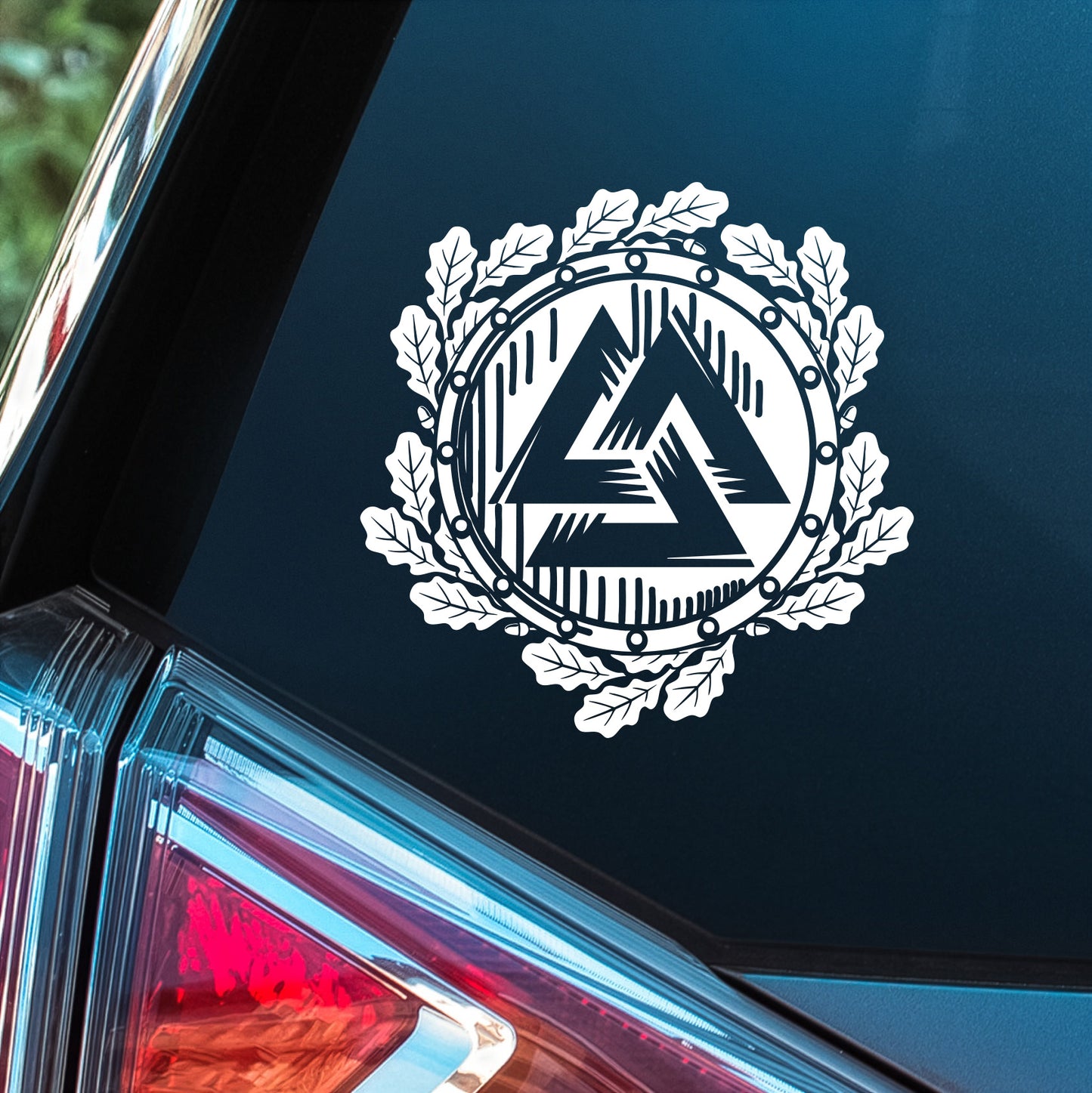Valknut Shield (Ornate) - Premium Vinyl Decal