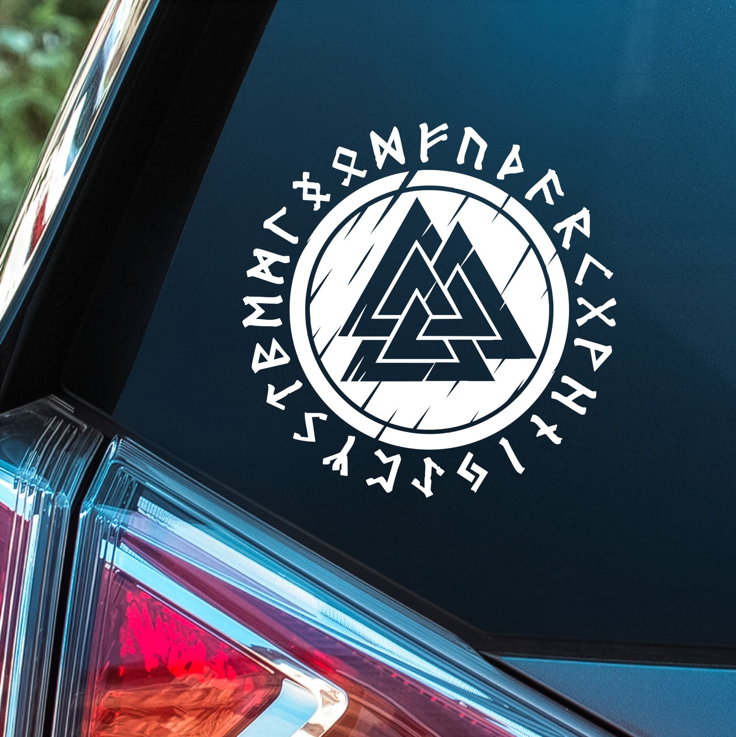 Valknut Shield (Runes) - Premium Vinyl Decal