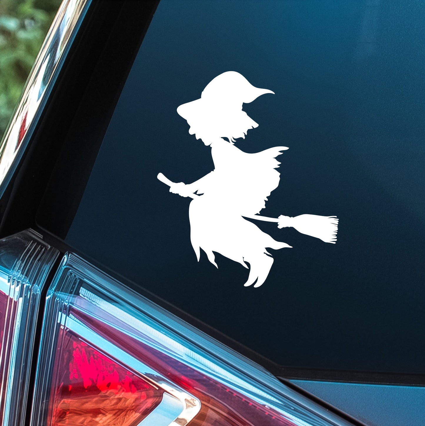 Witch on Broom - Premium Vinyl Decal