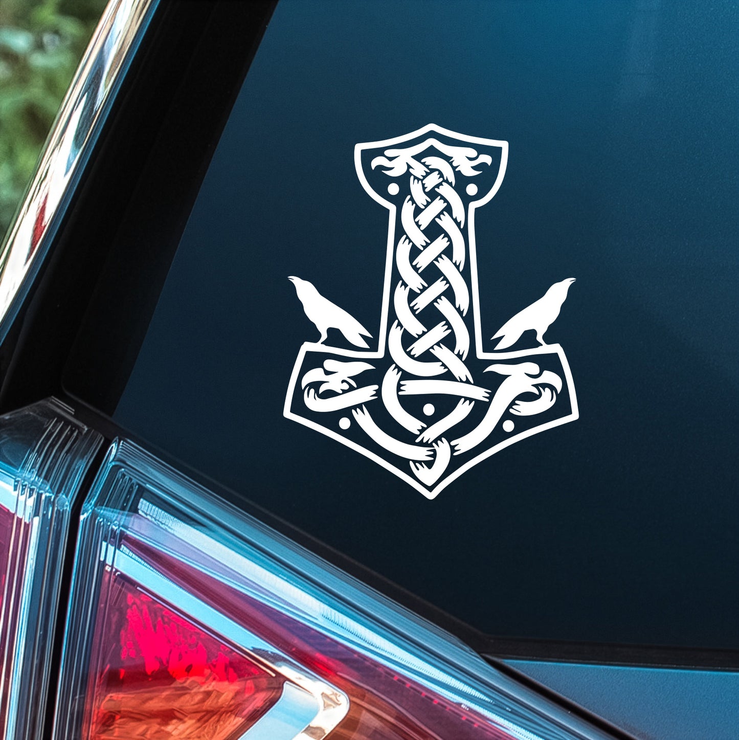 Raven Mjolnir (Thor's Hammer) - Premium Vinyl Decal