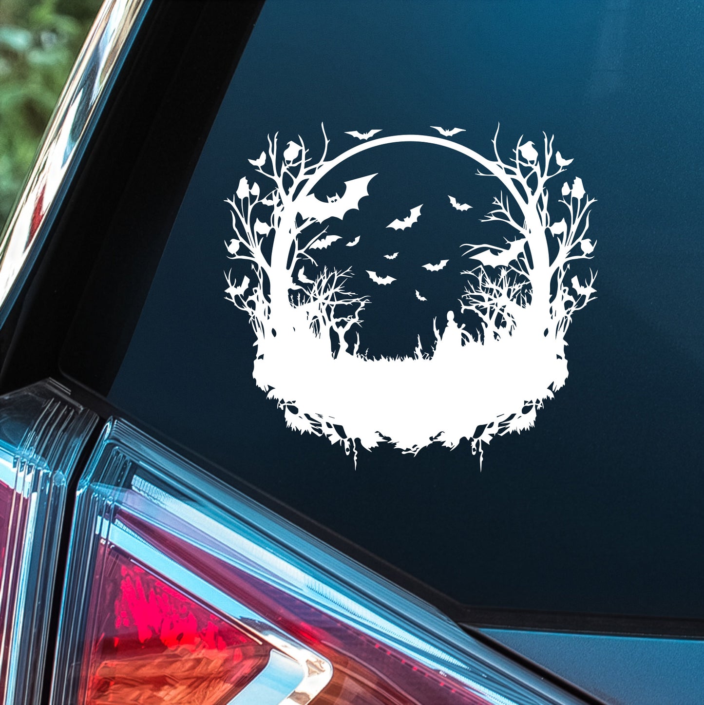 Moon and Bats - Premium Vinyl Decal
