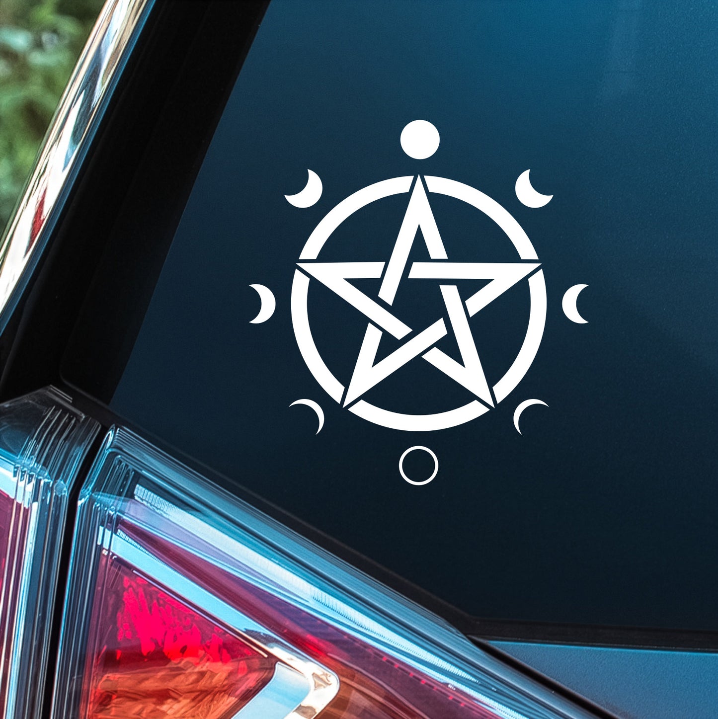 Pentacle Moon Phases - Premium Vinyl Decal