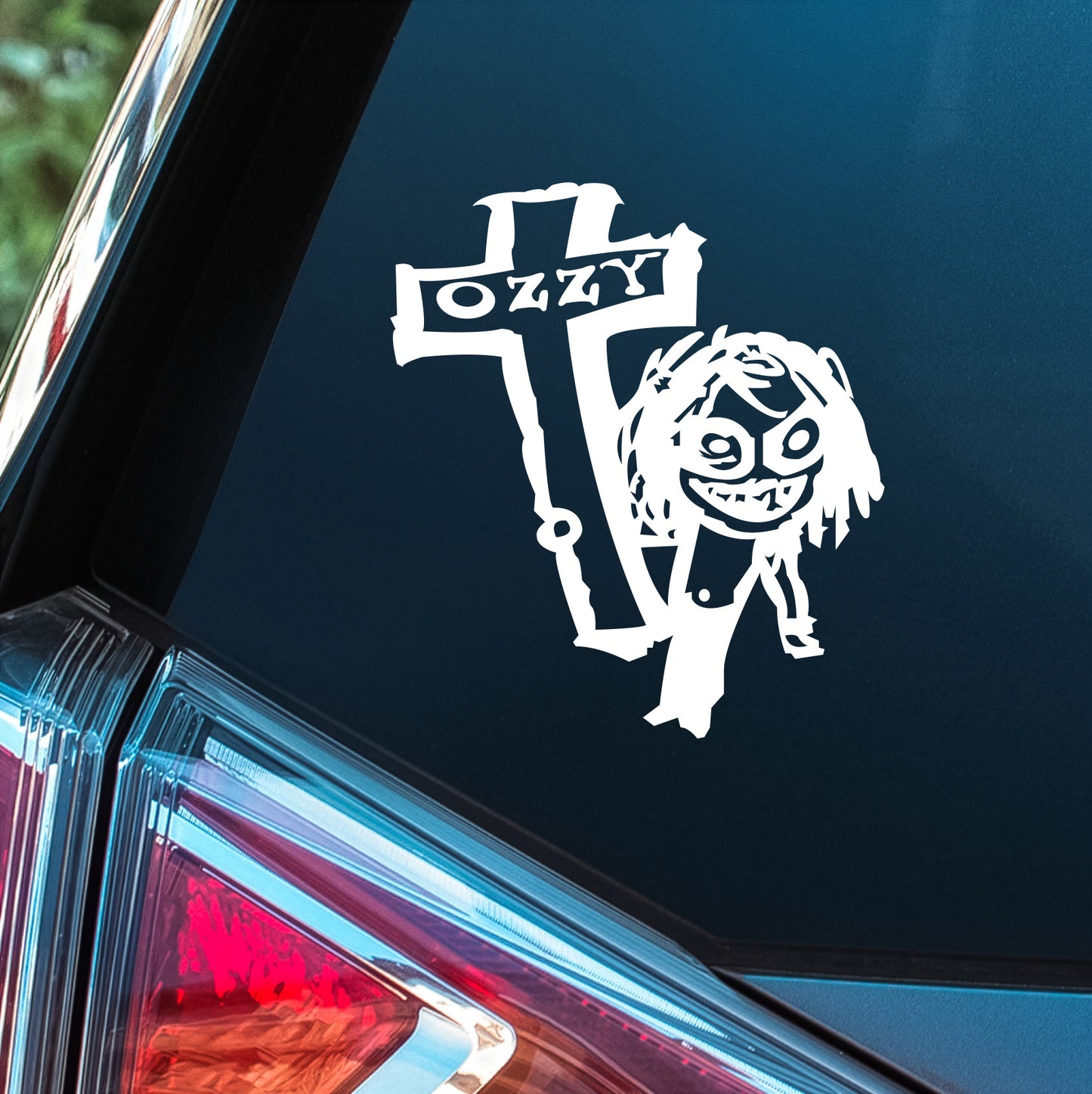 Ozzy Osbourne (Cross Sketch) - Premium Vinyl Decal