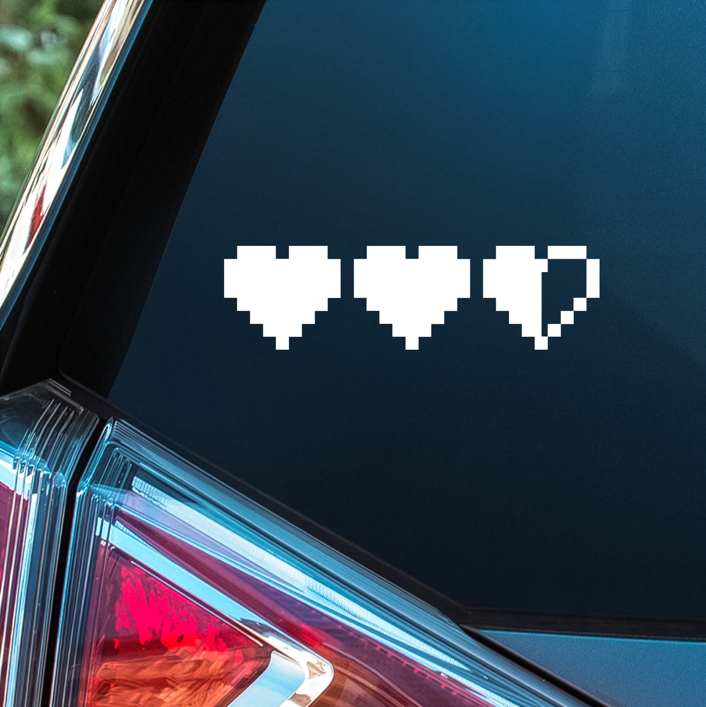 Pixelated Hearts (Zelda, Minecraft) - Premium Vinyl Decal