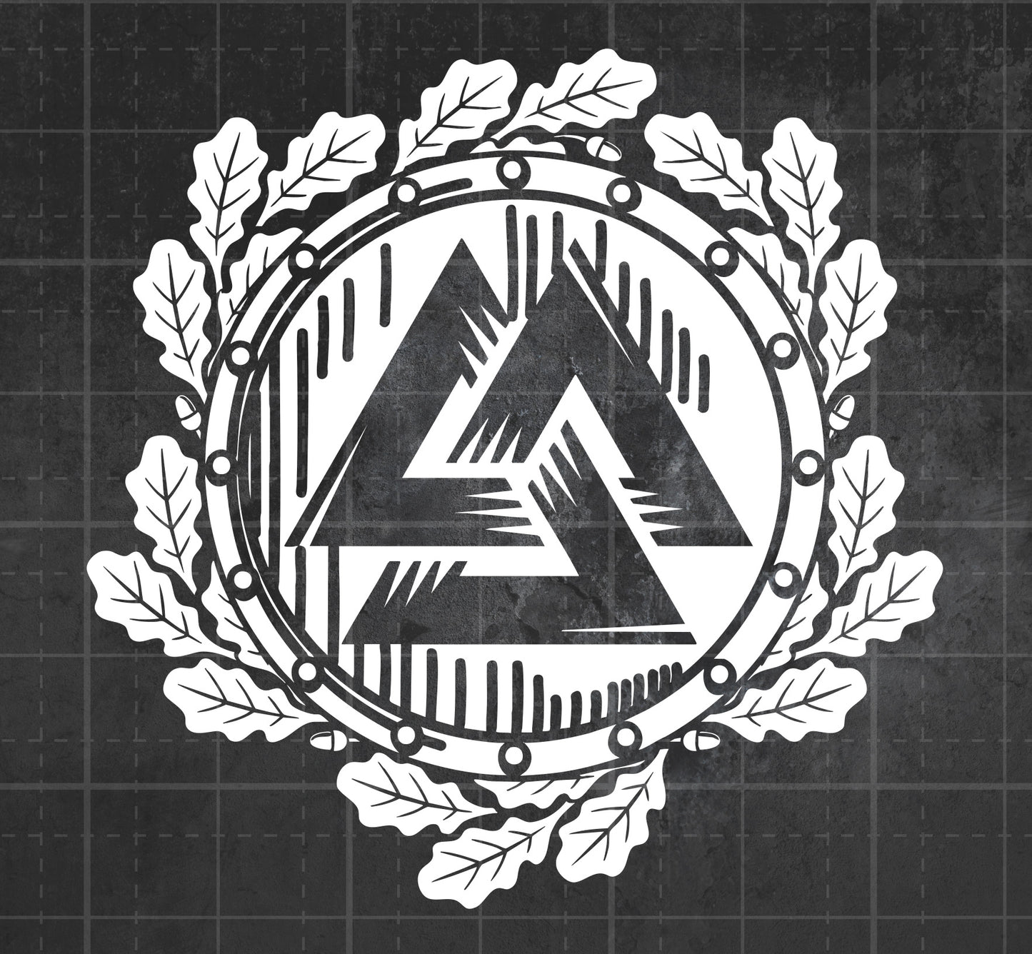 Valknut Shield (Ornate) -  Premium Vinyl Decal