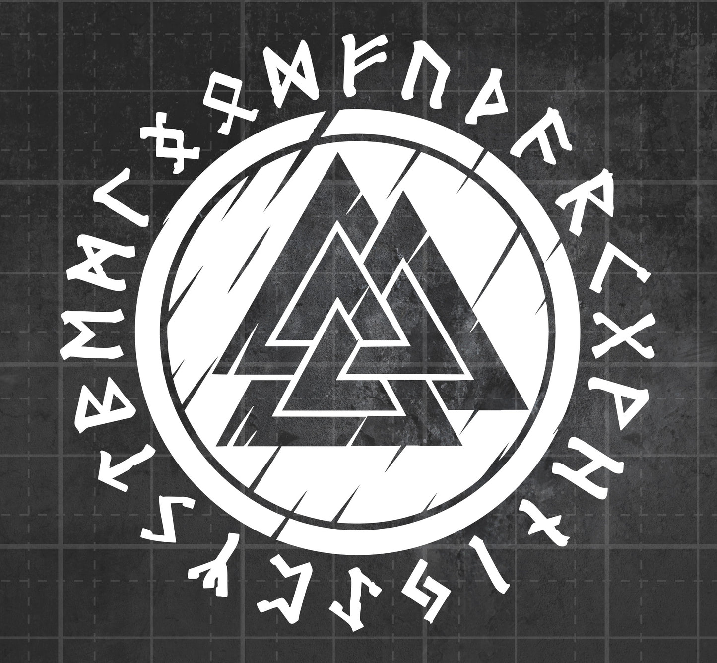 Valknut Shield (Runes) -  Premium Vinyl Decal
