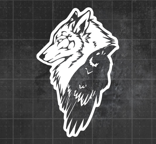 Wolf and Raven - Premium Vinyl Decal