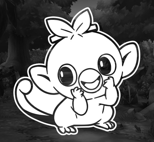 Pokemon (Grookey) - Premium Vinyl Decal