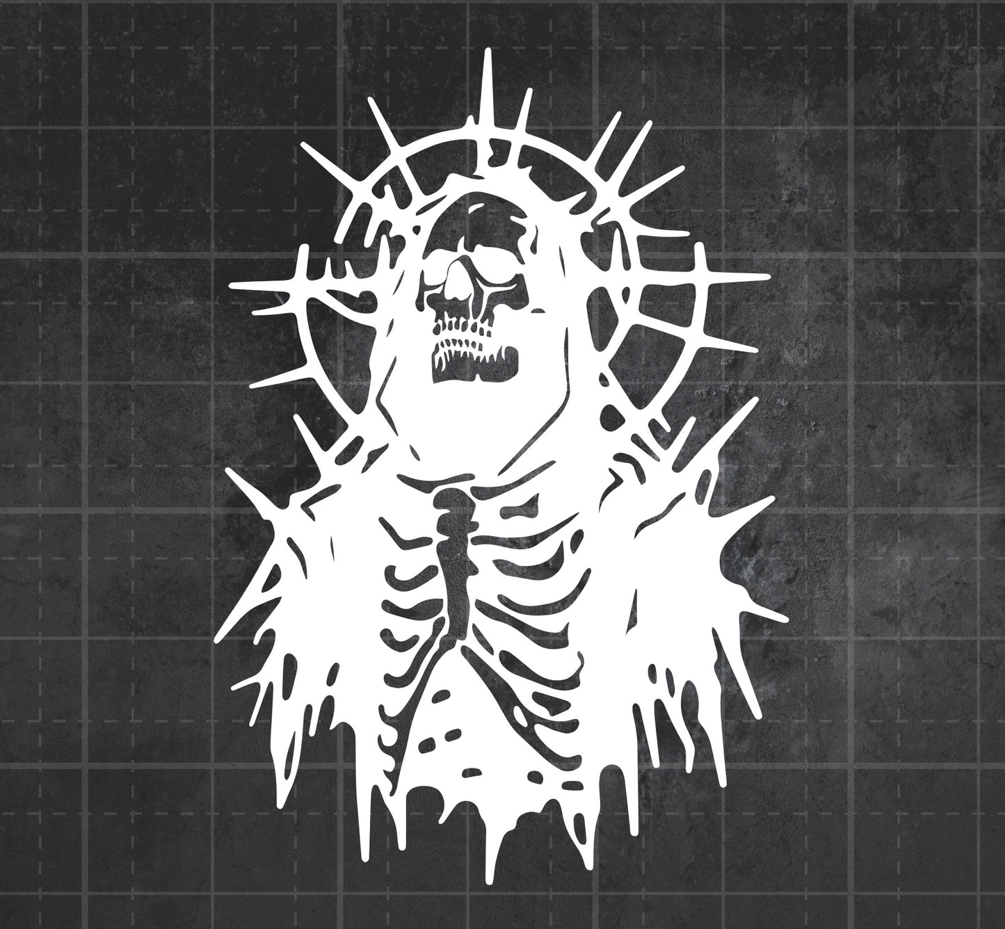 Demonic Skeleton - Premium Vinyl Decal