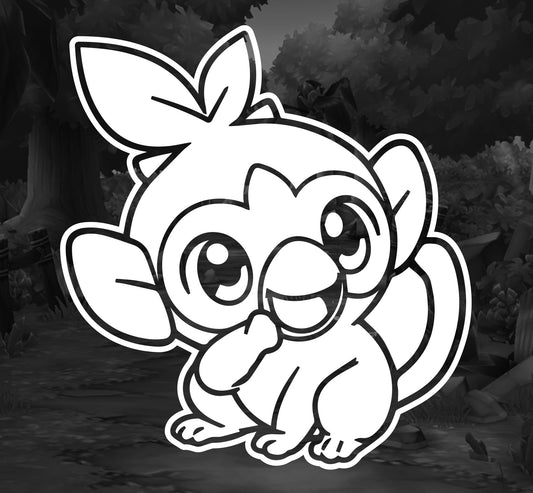 Pokemon (Grookey) - Premium Vinyl Decal