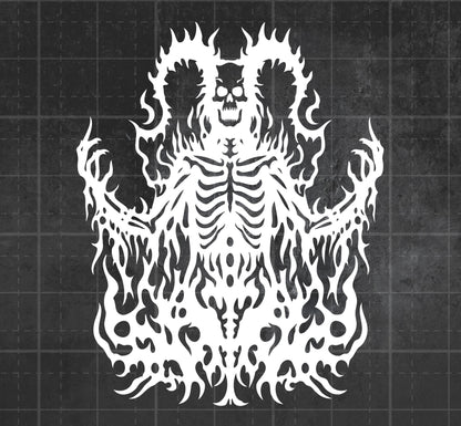 Demonic Skeleton - Premium Vinyl Decal