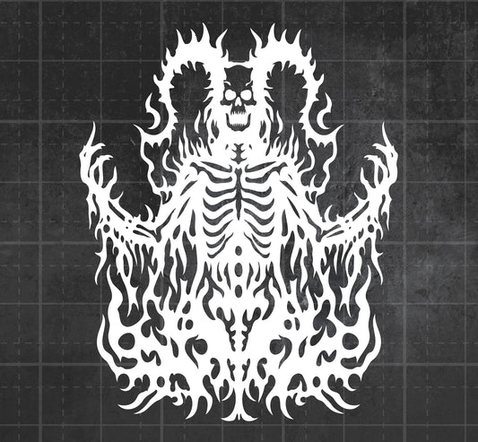 Demonic Skeleton - Premium Vinyl Decal