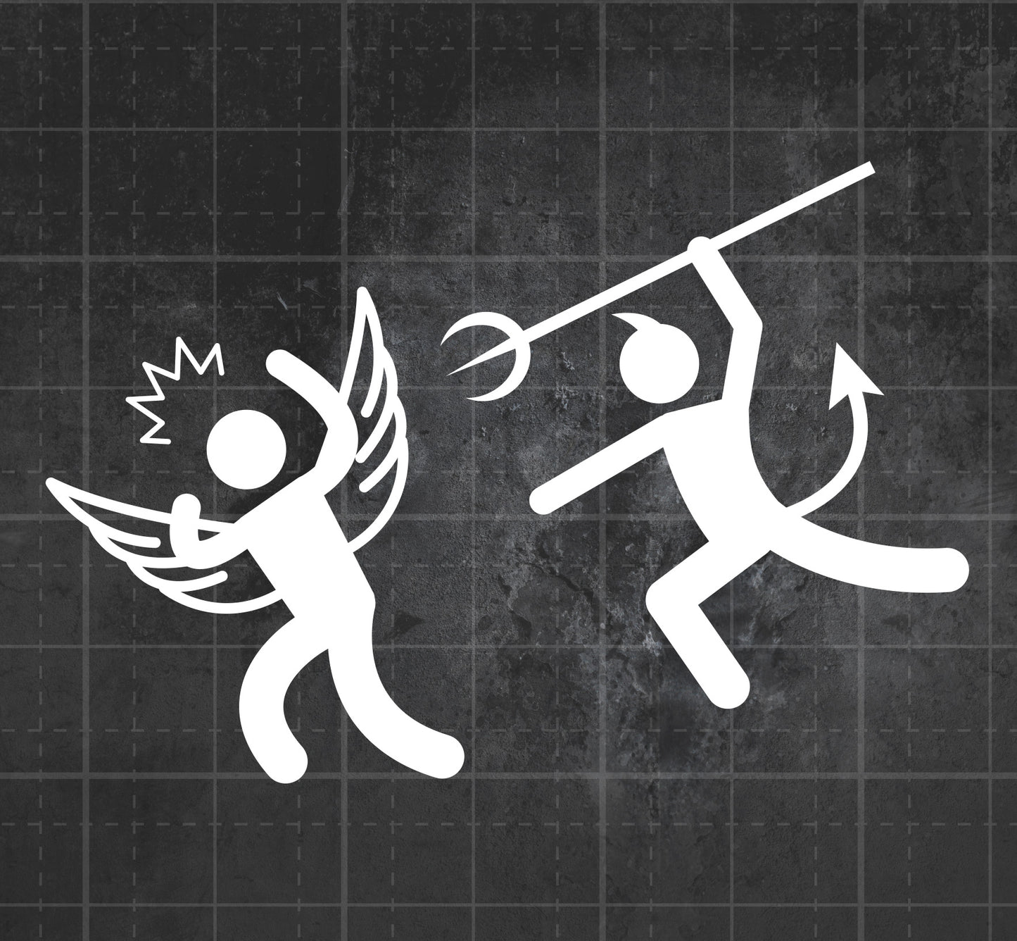 Devil Stabbing Angel - Premium Vinyl Decal