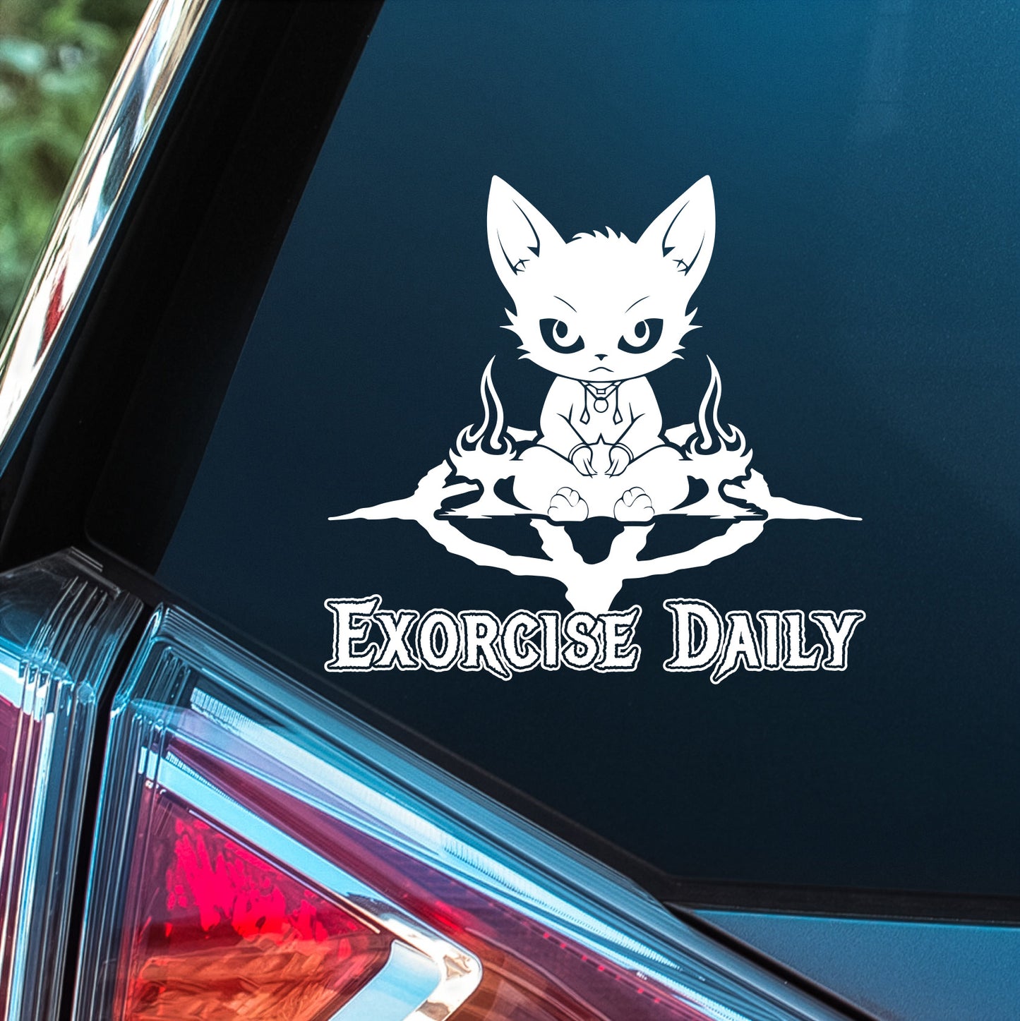 Exorcise Daily Cat- Premium Vinyl Decal