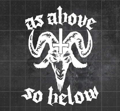 As Above So Below - Premium Vinyl Decal