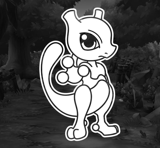 Pokemon (Mewtwo)- Premium Vinyl Decal