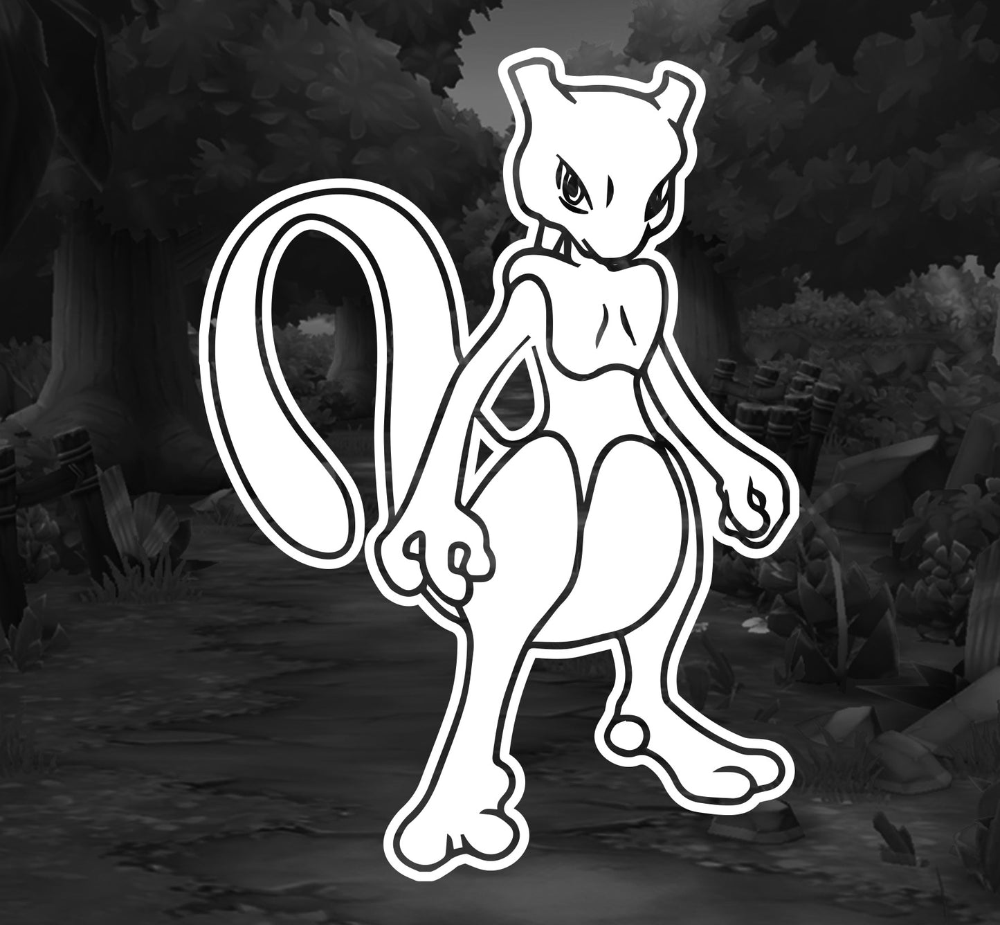 Pokemon (Mewtwo)- Premium Vinyl Decal