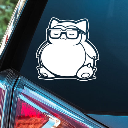 Pokemon (Snorlax Glasses)- Premium Vinyl Decal
