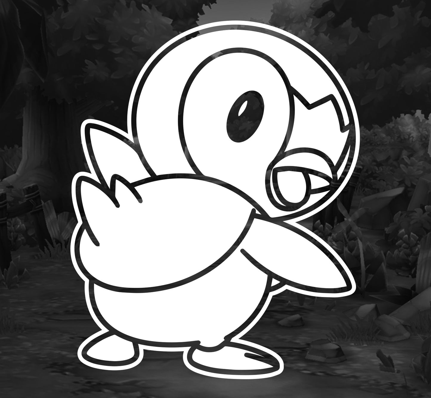 Pokemon (Piplup)- Premium Vinyl Decal