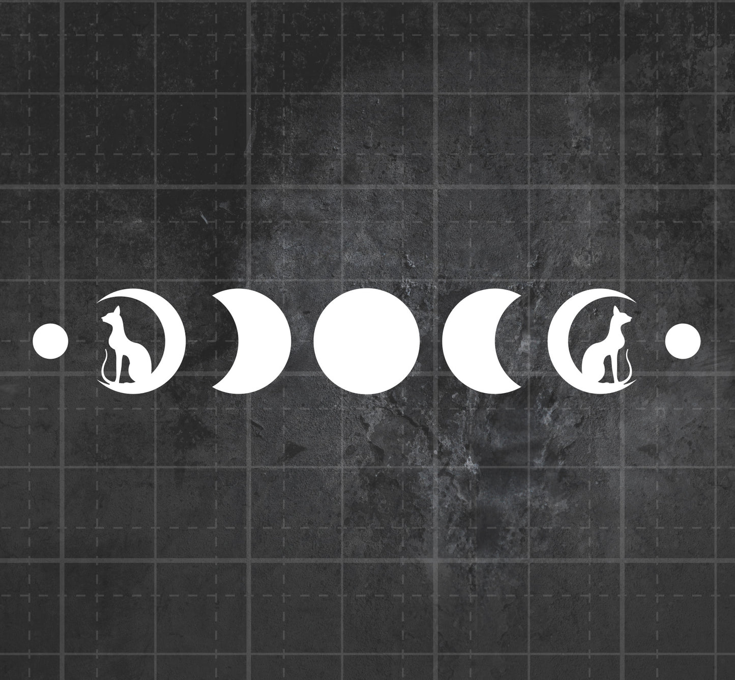 Cat Moon Phases -  Premium Vinyl Decal