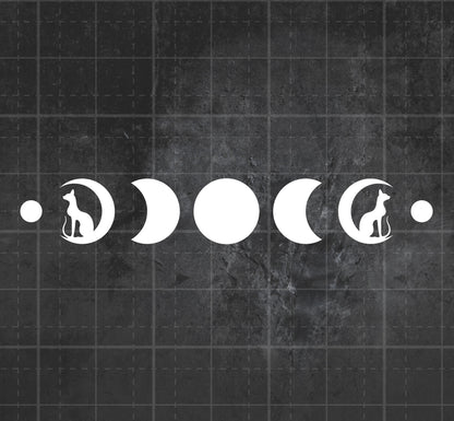 Cat Moon Phases -  Premium Vinyl Decal