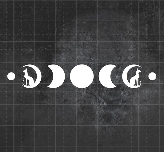 Cat Moon Phases -  Premium Vinyl Decal