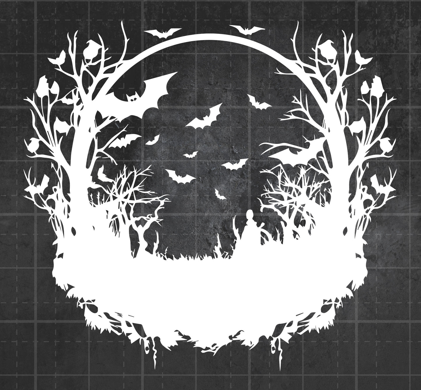 Moon and Bats - Premium Vinyl Decal