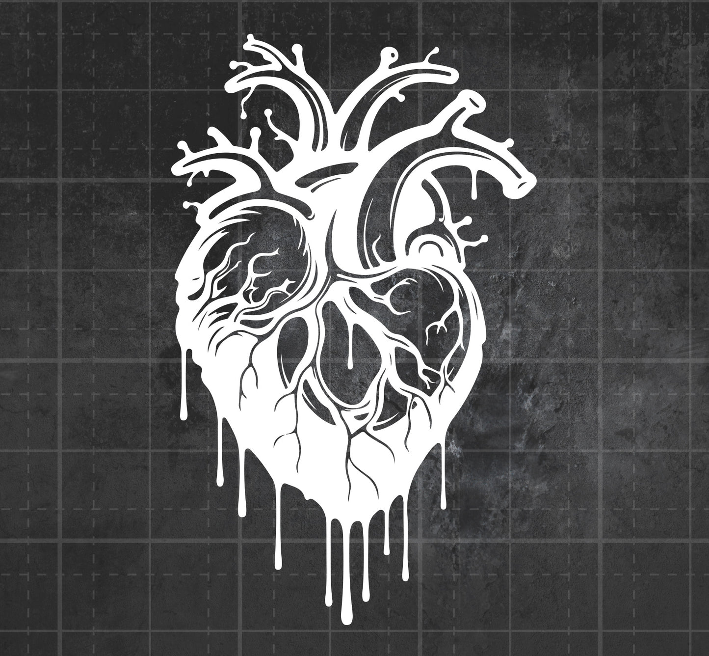 Bleeding Anatomical Heart - Premium Vinyl Decal