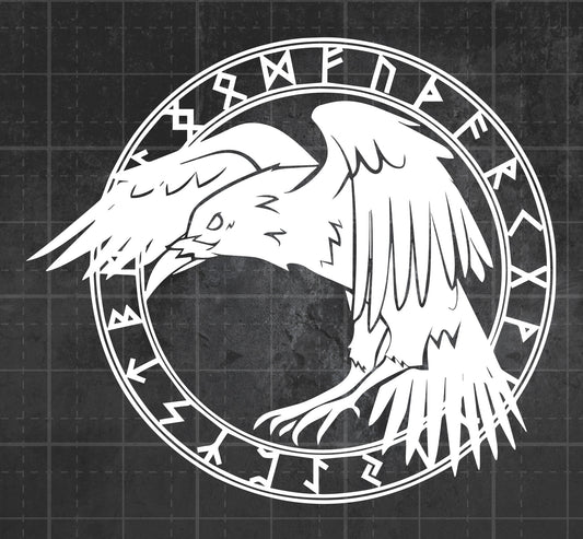 Raven and Runes - Premium Vinyl Decal