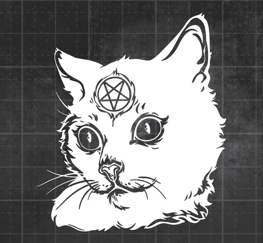 Satanic Cat -  Premium Vinyl Decal