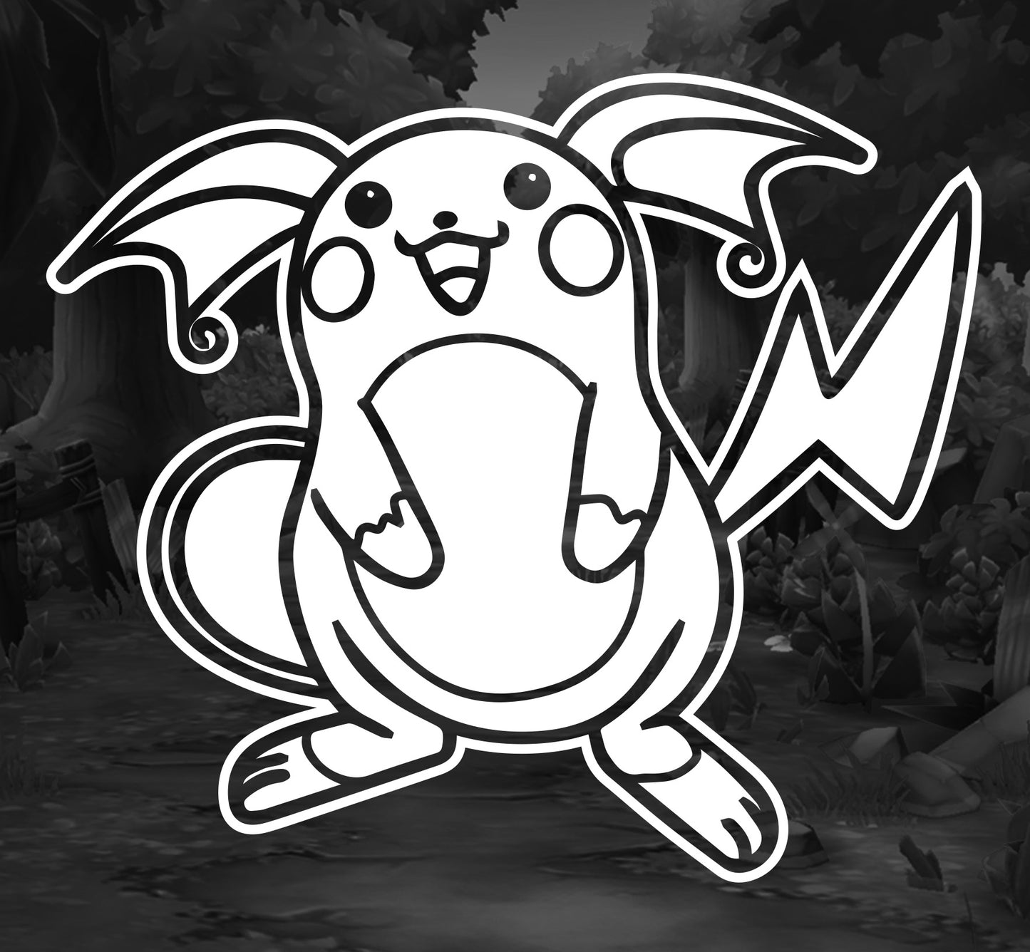 Pokemon (Raichu)- Premium Vinyl Decal