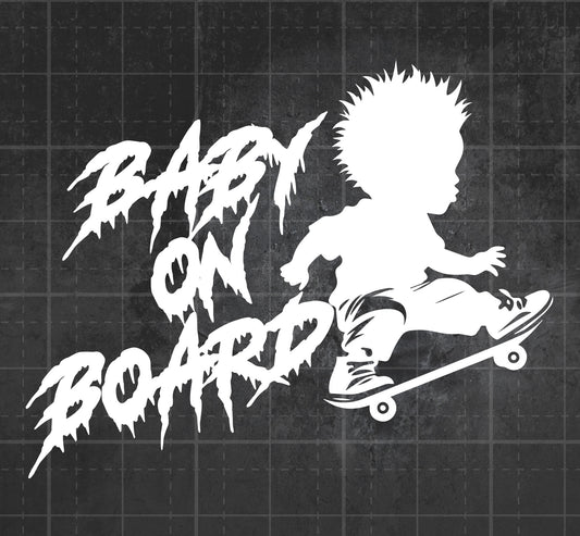 Baby On Board (Skater) - Premium Vinyl Decal