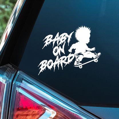 Baby On Board (Skater) - Premium Vinyl Decal