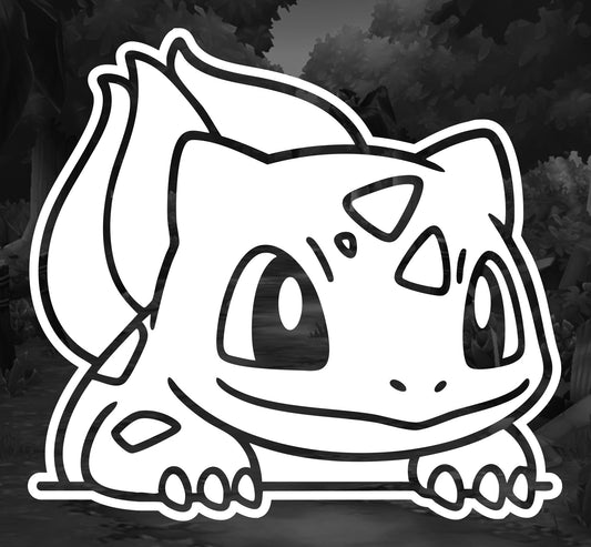 Pokemon (Bulbasaur Peeker)- Premium Vinyl Decal
