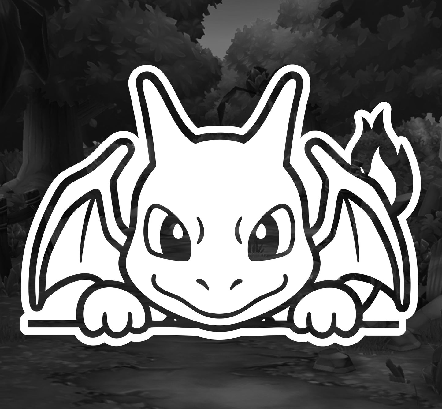 Pokemon (Charizard Peeker)- Premium Vinyl Decal