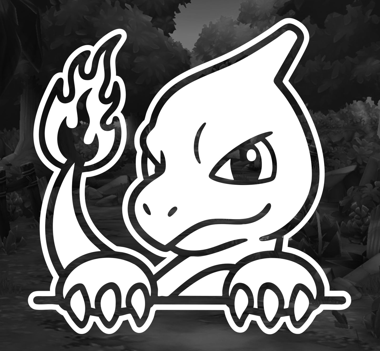 Pokemon (Charmeleon Peeker)- Premium Vinyl Decal