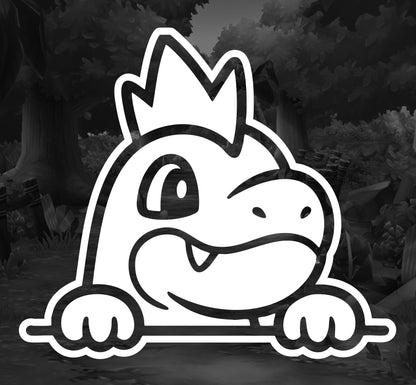 Pokemon (Croconaw Peeker)- Premium Vinyl Decal
