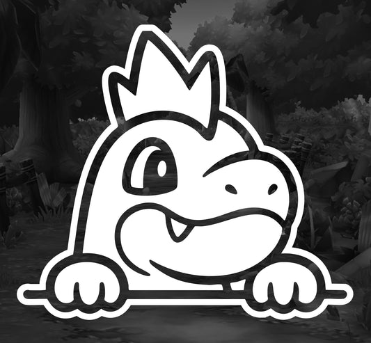 Pokemon (Croconaw Peeker)- Premium Vinyl Decal