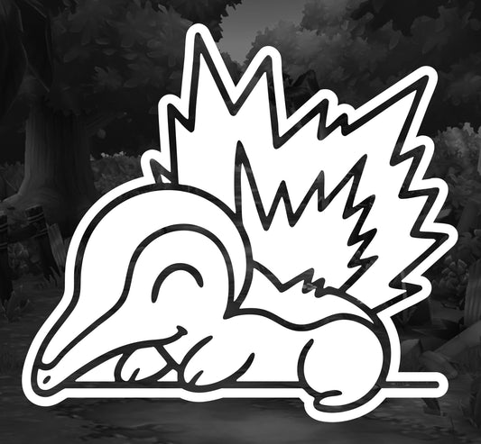 Pokemon (Cyndaquil Peeker)- Premium Vinyl Decal