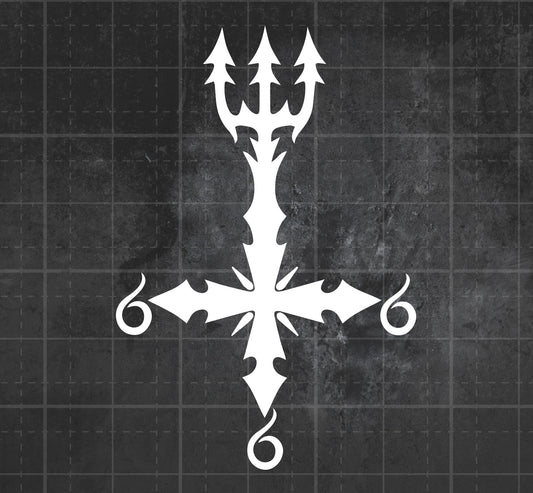 Dissection (Inverted Cross) - Premium Vinyl Decal