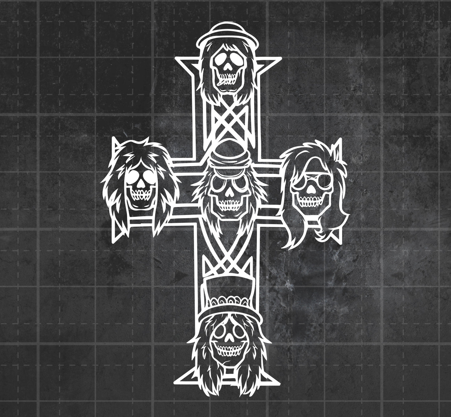 Guns N' Roses (Cross) - Premium Vinyl Decal
