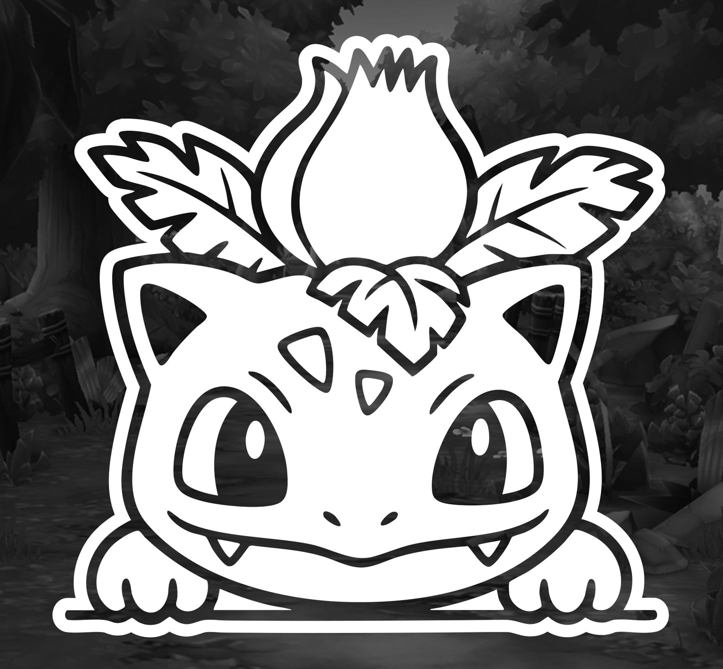Pokemon (Ivysaur Peeker)- Premium Vinyl Decal