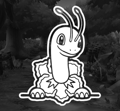 Pokemon (Meganium Peeker)- Premium Vinyl Decal