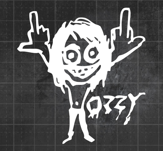 Ozzy Osbourne (Middle Finger Sketch) - Premium Vinyl Decal