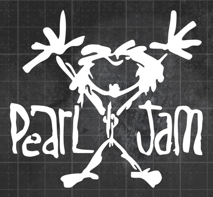 Pearl Jam (Logo with Alive Guy) - Premium Vinyl Decal