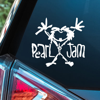 Pearl Jam (Logo with Alive Guy) - Premium Vinyl Decal