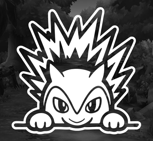 Pokemon (Quilava Peeker)- Premium Vinyl Decal