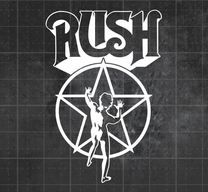 Rush (Logo and Starman) - Premium Vinyl Decal (Copy)
