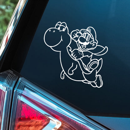 Mario and Yoshi - Premium Vinyl Decal