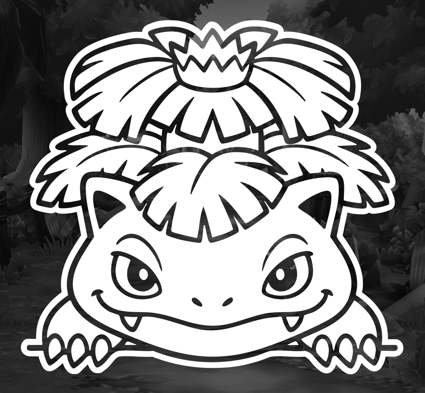 Pokemon (Venusaur Peeker)- Premium Vinyl Decal